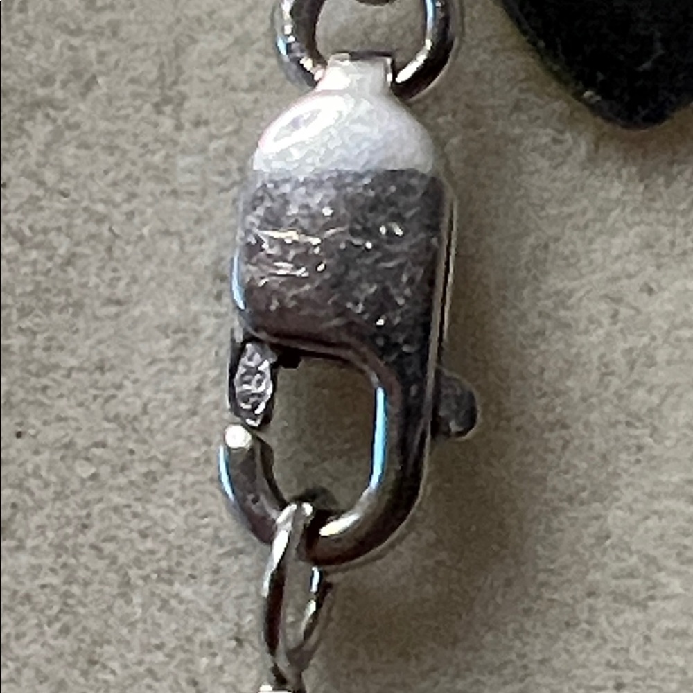 Adjustable Solid 14kt White Gold Chain - image 3